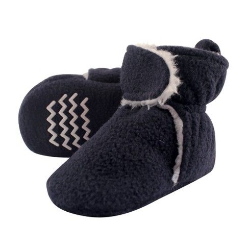 Photo 1 of Hudson Baby Infant and Toddler Boy Cozy Fleece and Sherpa Booties, Nav