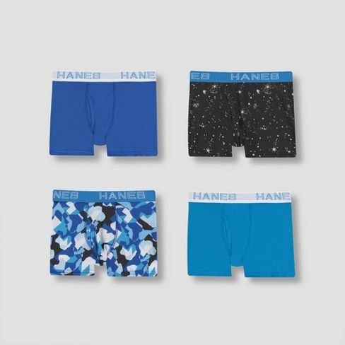 Photo 1 of Hanes Boys' 4pk X-Temp Boxer Briefs - Colors May Vary S