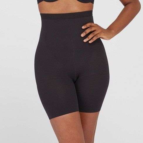 Photo 1 of ASSETS by SPANX Women's High-Waist Mid-Thigh Super Control Shaper - Black 5