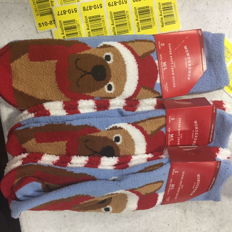 Photo 1 of 3pack, Kids' 2pk Cat Cozy Crew Socks - Wondershop™ Pink xs/s