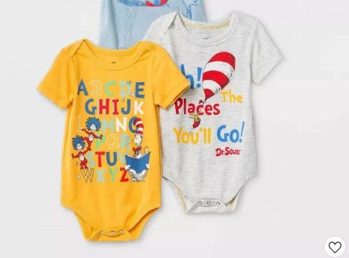 Photo 1 of Baby Boys' 2pk Dr.Seuss Knit Short Sleeve Bodysuit