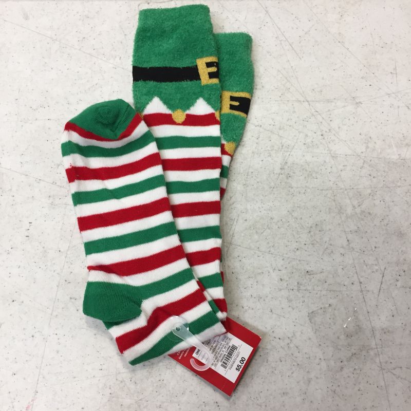 Photo 1 of CHRISTMAS LONG ELF SOCKS  ONE SIZE