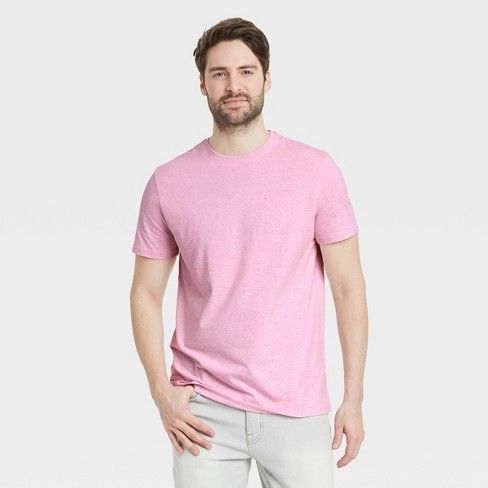 Photo 1 of Men's Regular Fit Crewneck T-Shirt - Goodfellow & Co™ Pink medium