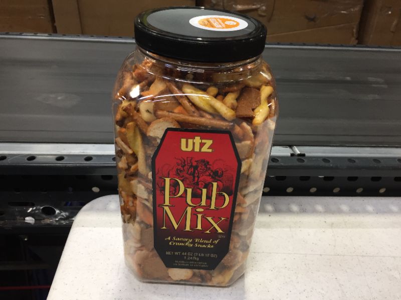Photo 2 of Utz Pub Mix - 44 Ounce Barrel - Savory Snack Mix, Blend of Crunchy Flavors for a Tasty Party Snack exp 01-2022