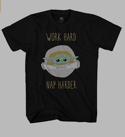 Photo 1 of Star Wars The Mandalorian Work Hard Nap Harder The Child Baby Yoda T-Shirt size 2XL