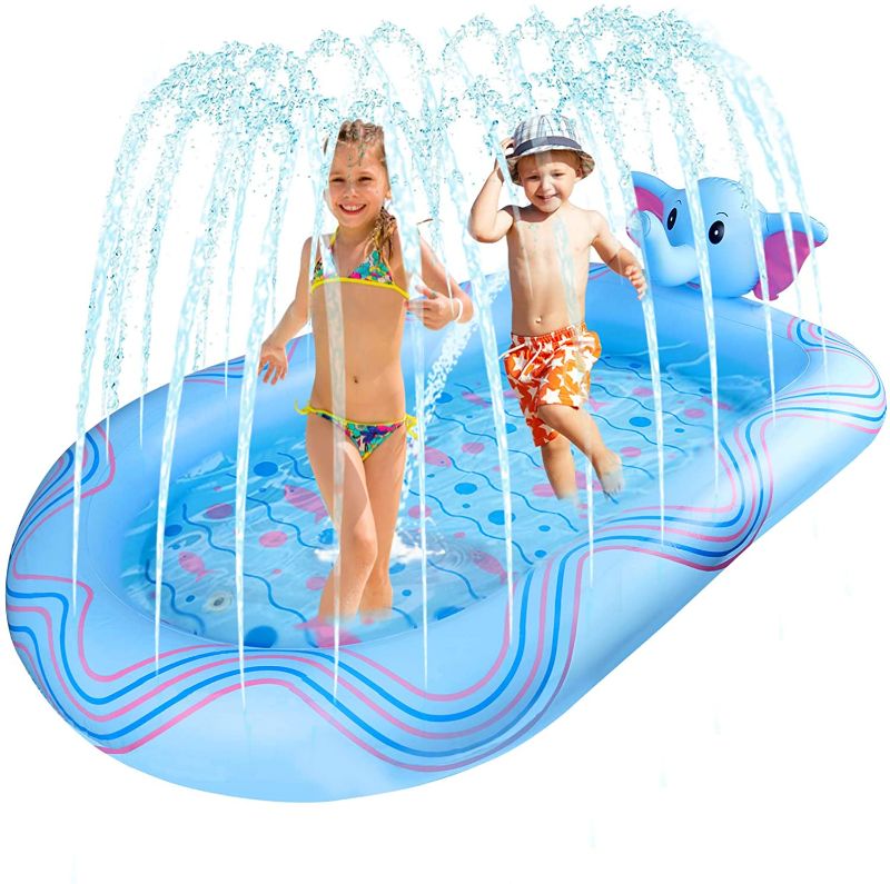 Photo 1 of AOLIGE 67”Inflatable Sprinkler Pool for Kids Summer Wading Splash Pad Outdoor Spray Toys