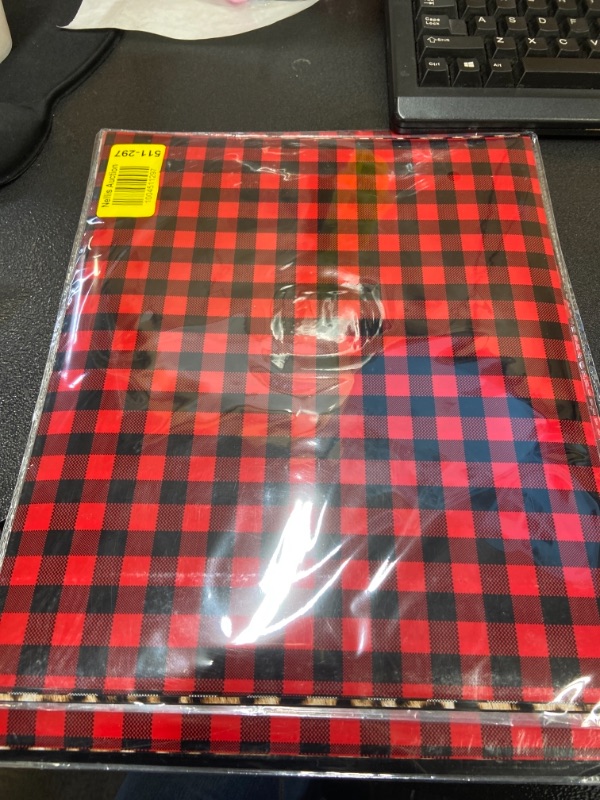 Photo 2 of 7 Pcs Christmas Buffalo Plaid HTV Heat Transfer Vinyl, Black Red Classic Plaid HTV Vinyl and Leopard HTV Iron on Vinyl for DIY Crafts Clothes Bags Hats Supplies (12x10 Inch