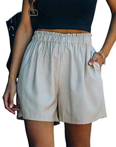 Photo 1 of BZB Women High Waist Comfy Shorts with Pocket Casual Elastic Waistband Summer Loose Short Pants size XL