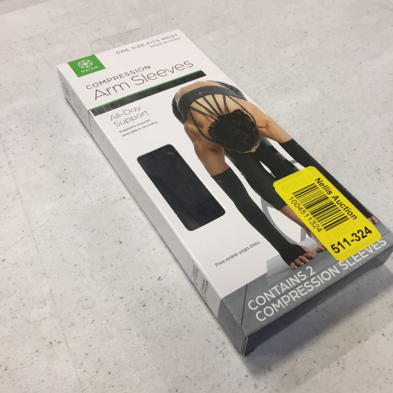 Photo 2 of Gaiam Compression Arm Sleeves - All Day Support & Relief Comfort Fit Design 18”