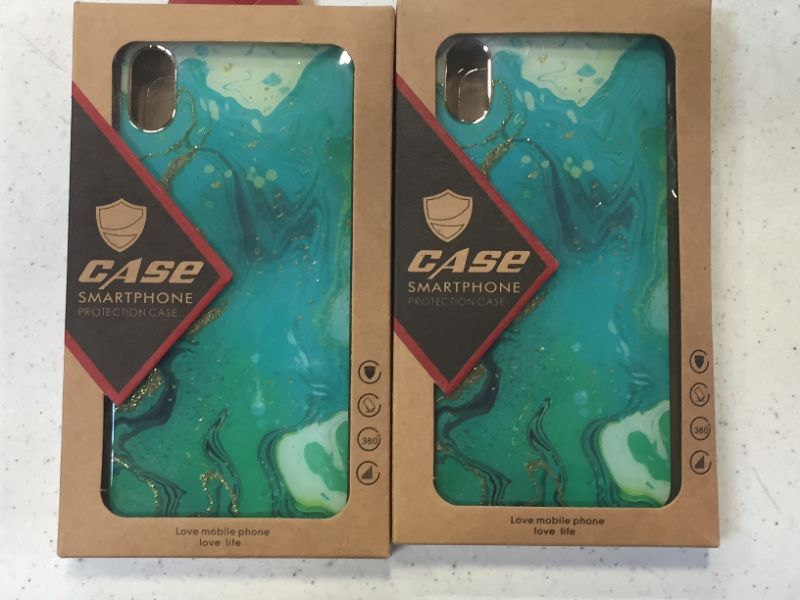 Photo 1 of iPhone xs max marble green phone cases 