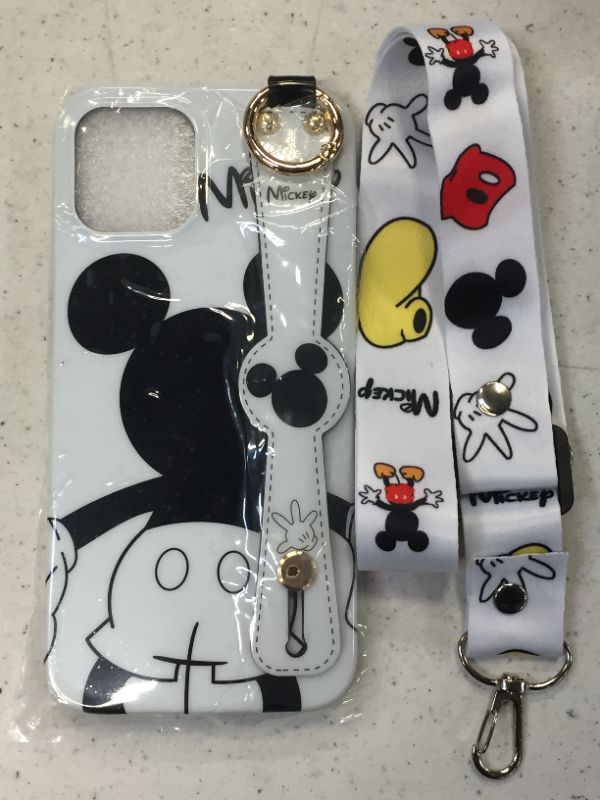 Photo 1 of mickey mouse phone case for iPhone 12 pro with lanyard 