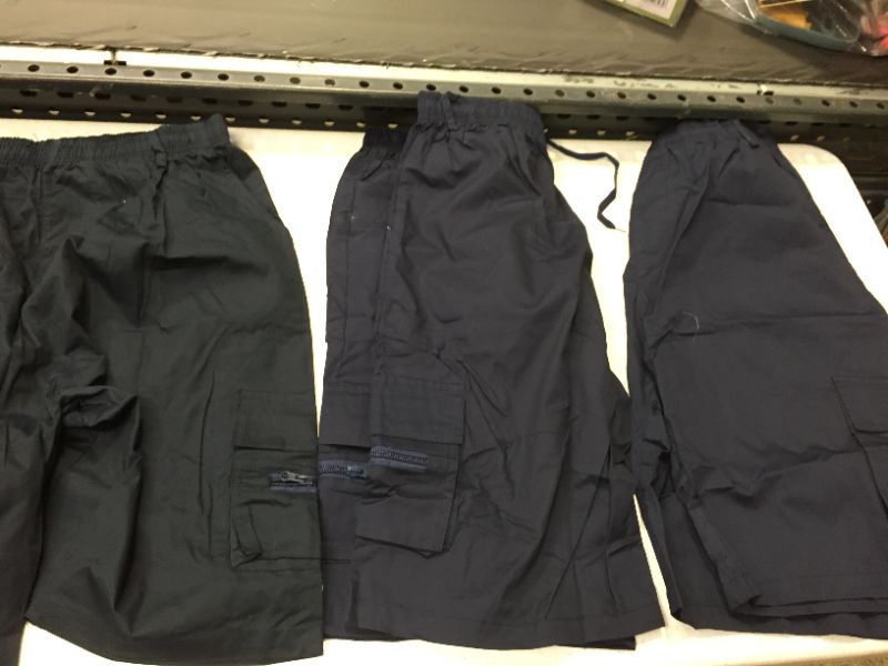 Photo 3 of Boys Navy Blue Cargo Shorts, XXXL  3pack