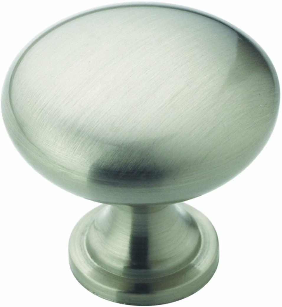 Photo 1 of Amerock | Cabinet Knob | Satin Nickel | 1-1/4 inch (32 mm) Diameter | Edona | 10 Pack | Drawer Knob | Cabinet Hardware
