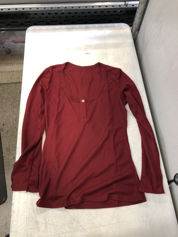 Photo 1 of Generic Red Long Sleeve Buttoned Sweatshirt. XL