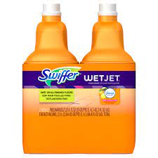 Photo 2 of Swiffer WetJet Multi-Purpose Floor and Hardwood Cleaner Solution Refills, Sweet Citrus and Zest Scent, 1.25 Liter (Pack of 2)