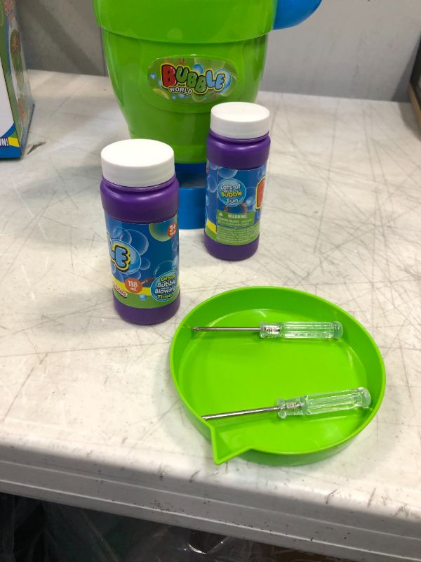 Photo 1 of MOZOOSON Bubble Machine with 2 Bottles of Liquid, Bubble Maker Outdoor Toys for Kids, 600 Bubbles Per Minute