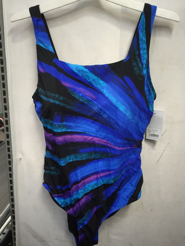 Photo 1 of FULLFITALL SWIMSUIT SIZE 20 BLUE/BLACK