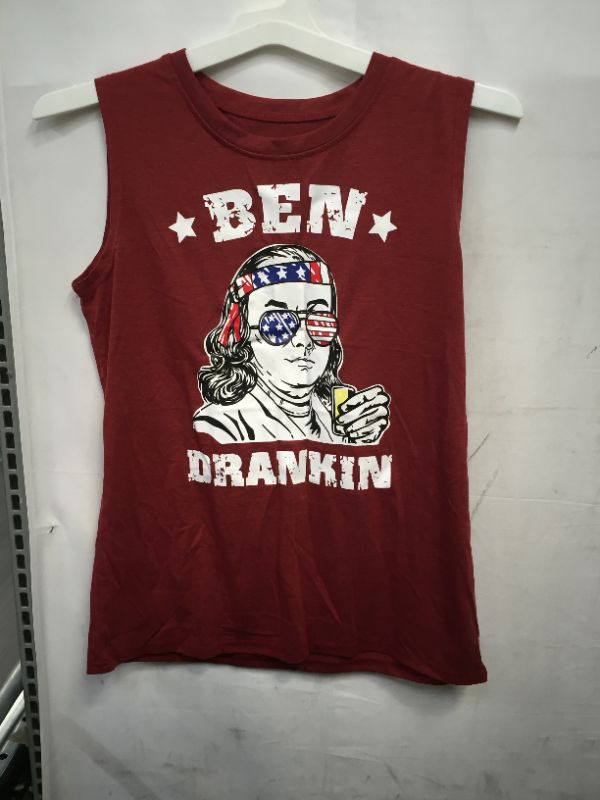 Photo 1 of BEEN DRANKIN TANK TOP LARGE BURGUNDY