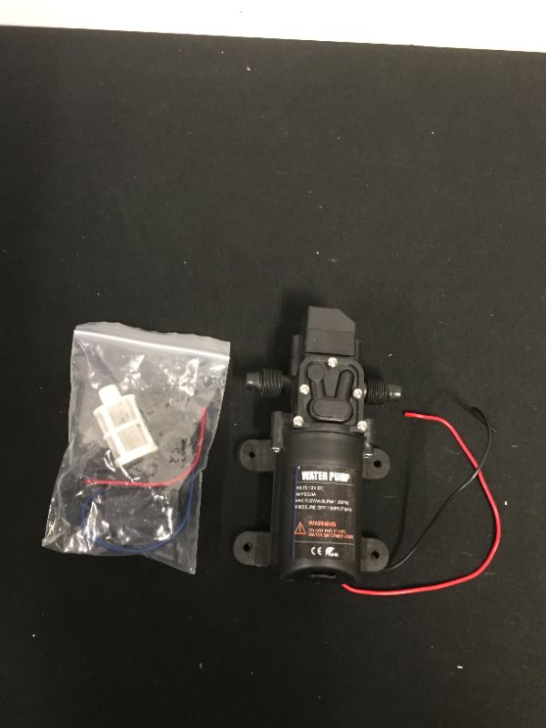 Photo 2 of 12V DC fresh water pump 60W diaphragm pump self-priming spray pump, with speed switch and filter, with pressure switch 4.5L/min 1.2GPM 100PSI, suitable for RV camper boat lawn garden