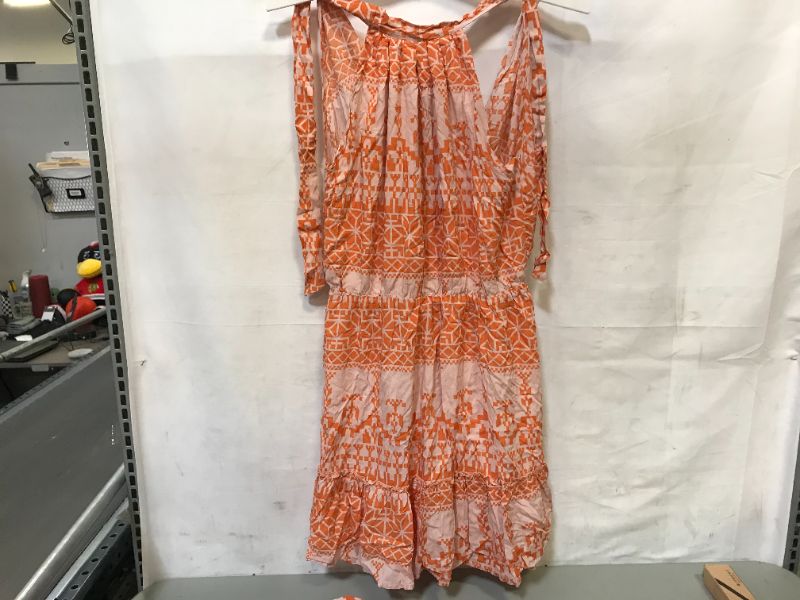 Photo 1 of dress size L-- orange print