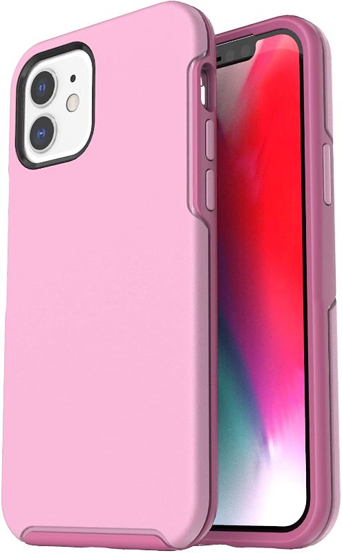 Photo 1 of Krichit Symmetry Series Compatible with iPhone 12 Mini case (2020), Anti-Drop and Shock-Absorbing case Compatible with 5.4-inch iPhone 12 Mini case (Pink)
