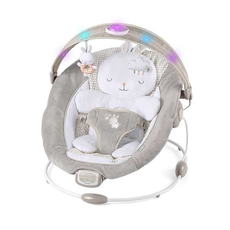 Photo 1 of Ingenuity InLighten Bouncer Cradling Baby Bouncer with Bunny Bolster - Twinkle Tails, Newborn+
