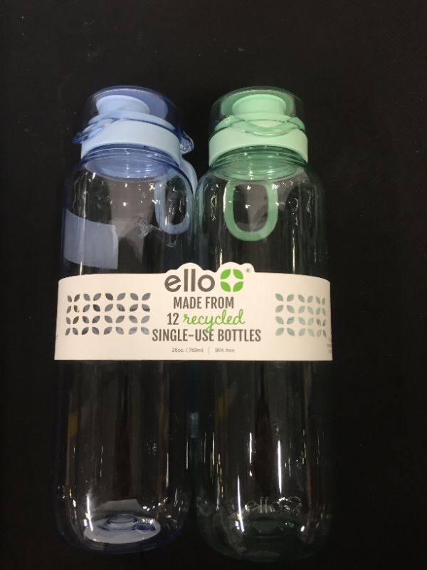 Photo 1 of Ello 2pk 26oz Eco Tritan Water Bottle - Blue/Green
