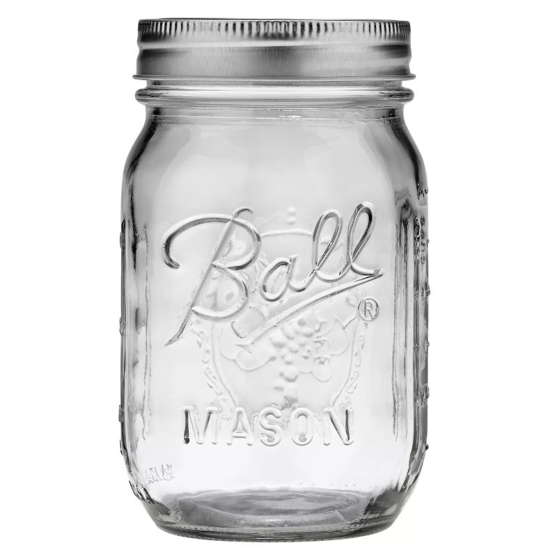 Photo 1 of Ball 16oz 12pk Glass Regular Mouth Mason Jar with Lid and Band -- 2 PCK
