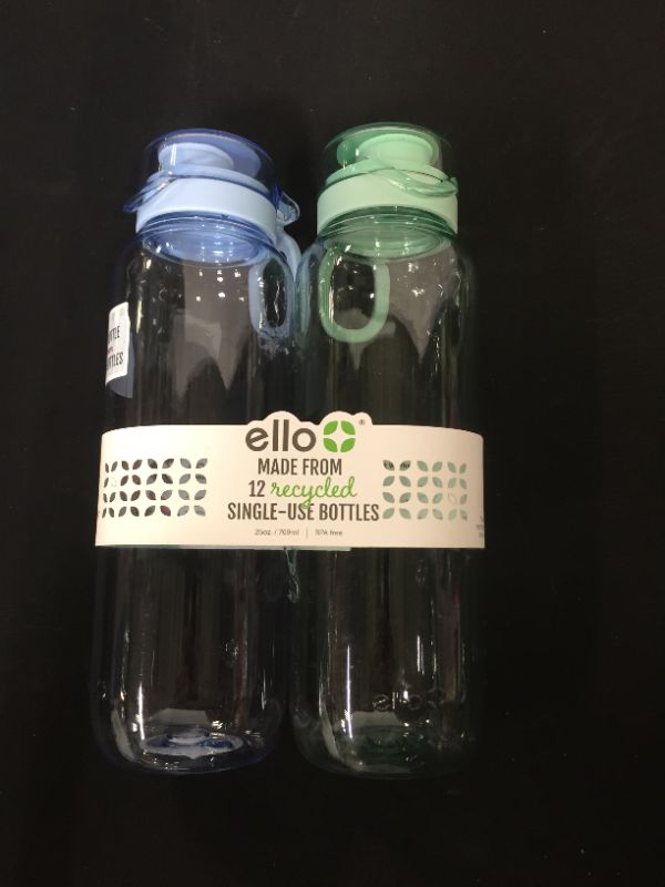 Photo 1 of Ello 2pk 26oz Eco Tritan Water Bottle - Blue/Green	