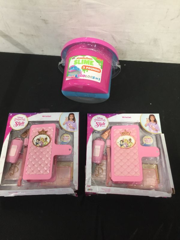 Photo 1 of 2 PCK Disney Princess Style Collection Wristlet + Nickelodeon Slime 3lb Bucket 