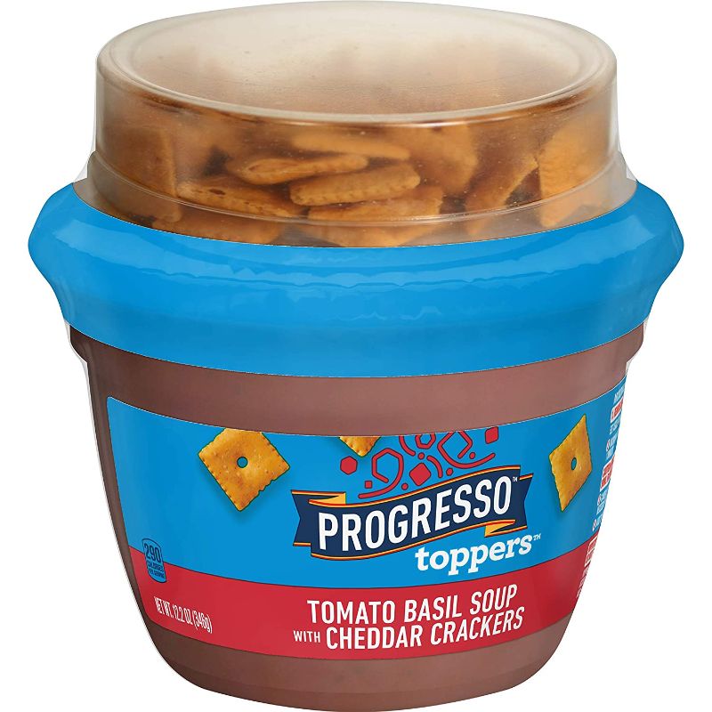 Photo 1 of Progresso Tomato Basil Soup with Cheddar Crackers, 12.2 oz (6 Pack)
