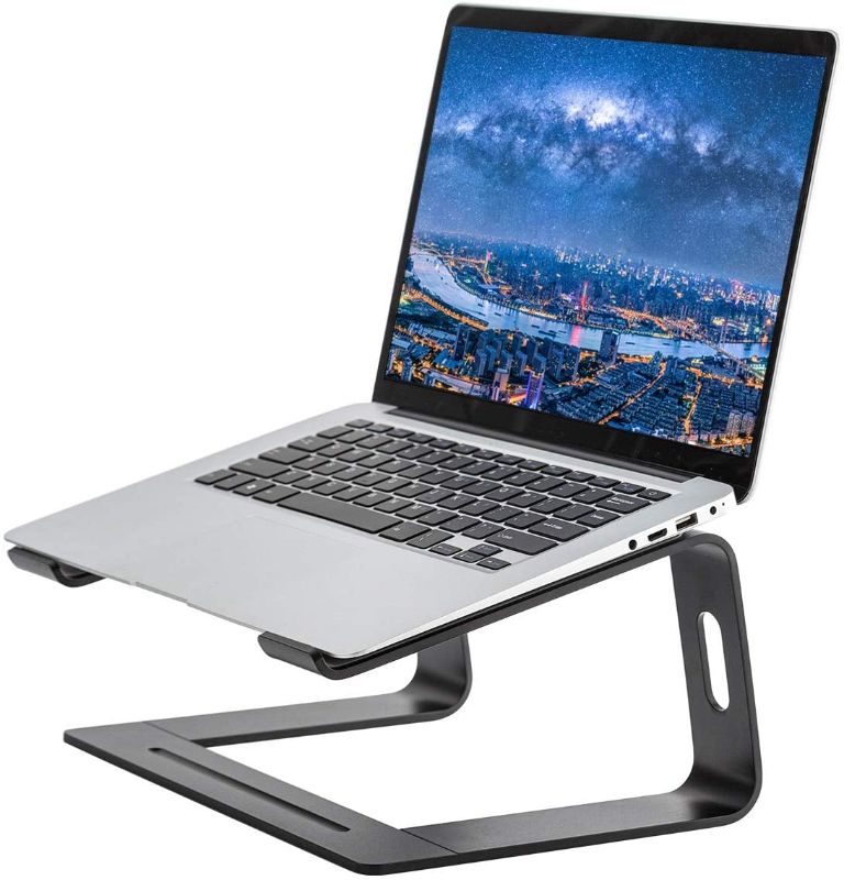 Photo 1 of StationaryLab Laptop Stand,Aluminum Laptop Mount Computer Stand,Ergonomic Stand for Desk,Detachable Laptop Riser Notebook Holder Stand Compatible with MacBook Air Pro, Dell XPS, 10-17" Laptops
