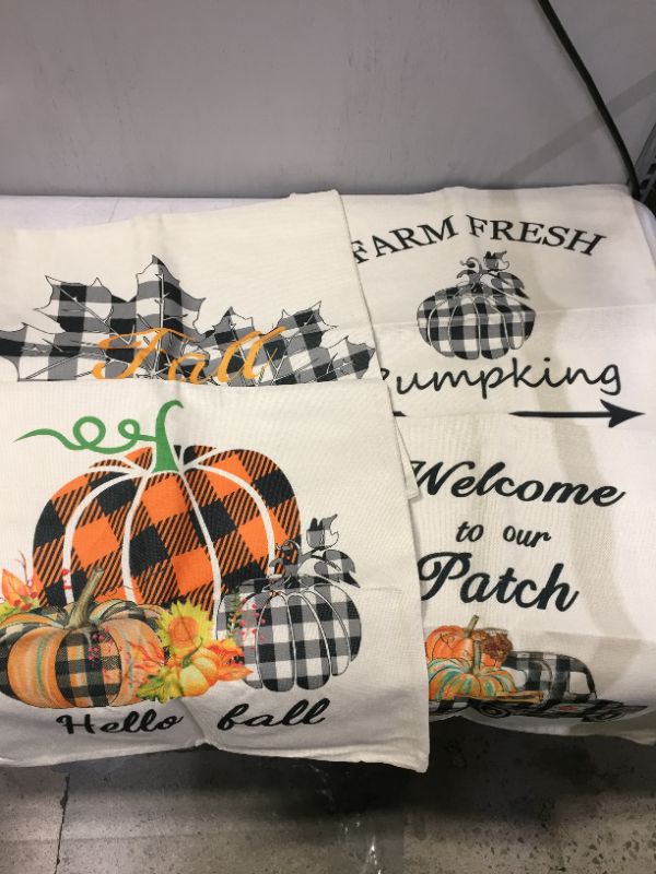 Photo 1 of FALL THEMED THROW PILLOW CASES 18INCH 4 PACK