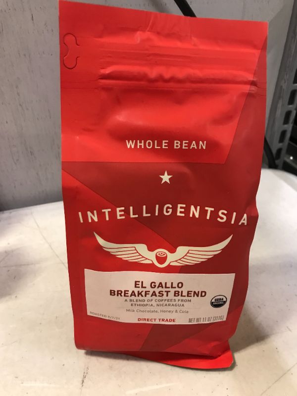 Photo 1 of Intelligentsia, El Gallo Organic Breakfast Blend - Whole Bean Coffee - 11 Ounce Bag, USDA Organic, Direct Trade
