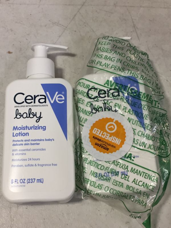 Photo 2 of 2 PACKS OF CeraVe Baby Lotion | Gentle Baby Skin Care with Hyaluronic Acid and Ceramides | Paraben and Fragrance Free | 8 Ounce | Packaging May Vary
