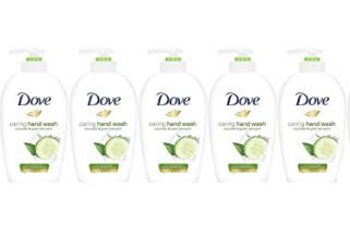 Photo 1 of Dove Caring Hand Wash, Fresh Touch Cucumber & Green Tea, 8.45 Fl Oz