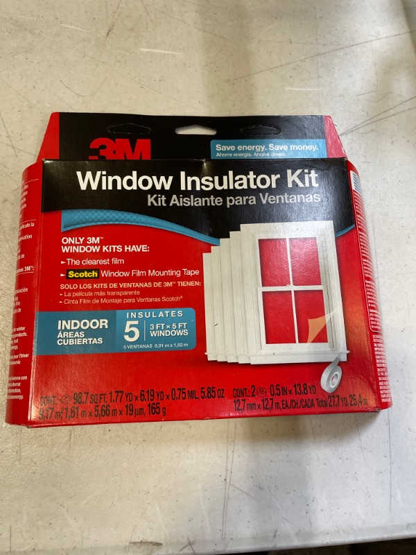 Photo 2 of 3M Indoor Window Insulator Kit, 5 Window Kit Ft. L X 0.75