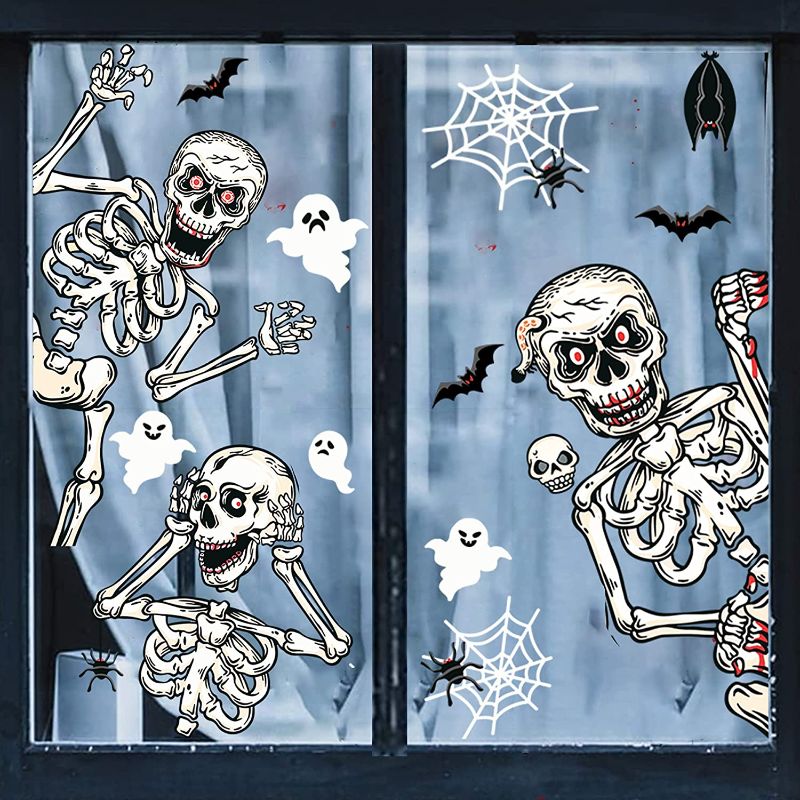 Photo 1 of 65 Pcs Halloween Window Cling Sticker,Double Sided for Halloween Party Decoration-SET OF 2
