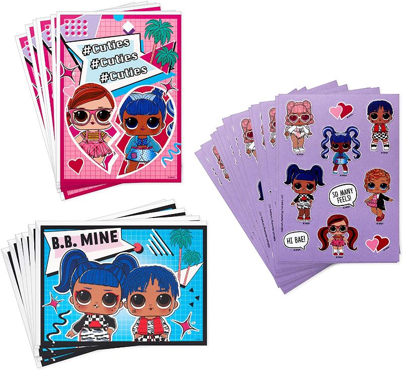 Photo 1 of Hallmark Kids LOL Surprise! Valentines Day Cards and Stickers Assortment (12 Cards with Envelopes)-SET OF 2