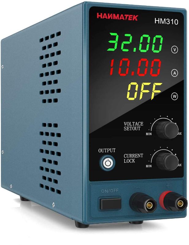 Photo 1 of Adjustable DC Power Supply (0-30 V 0-10 A) with Output Enable/Disable Button HANMATEK HM310 Mini Variable Switching Digital Bench Power Supply