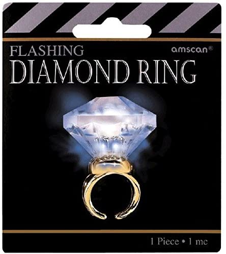 Photo 1 of amscan Hollywood Mega Carat Diamond Party Ring,Multicolor,1 3/16"H x 1 1/2"W
