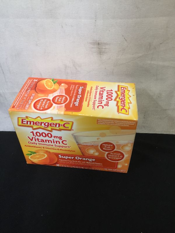 Photo 1 of Emergen-C Vitamin C Drink Mix - Super Orange - 30ct  exp- nov-2022