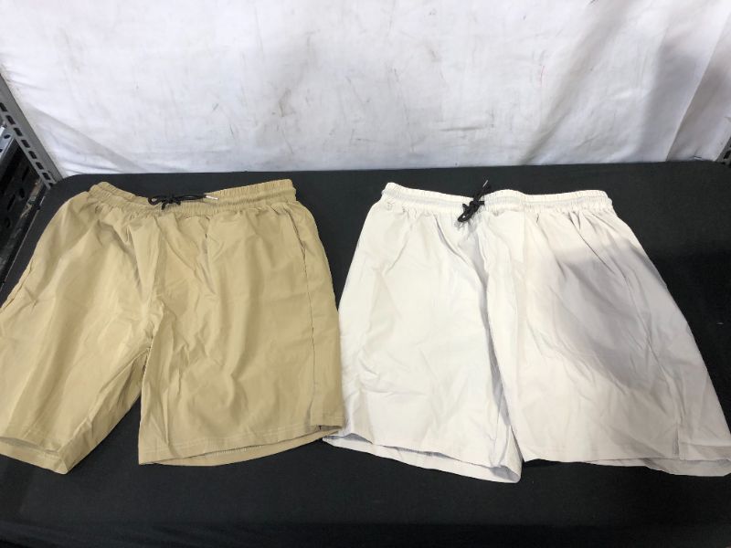 Photo 1 of COOFANDY - Men's Casual Beige Straight Shorts (2pk)
Size: M