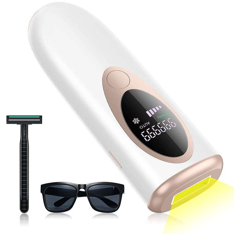 Photo 1 of IPL Hair Removal for Women and Man Hair Removal Upgrade to 999,999 Permanent Flashes Facial Body Profesional Hair Remover Device (White)
