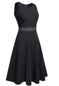 Photo 1 of BLACK DRESS WITH LACE WAIST 
M