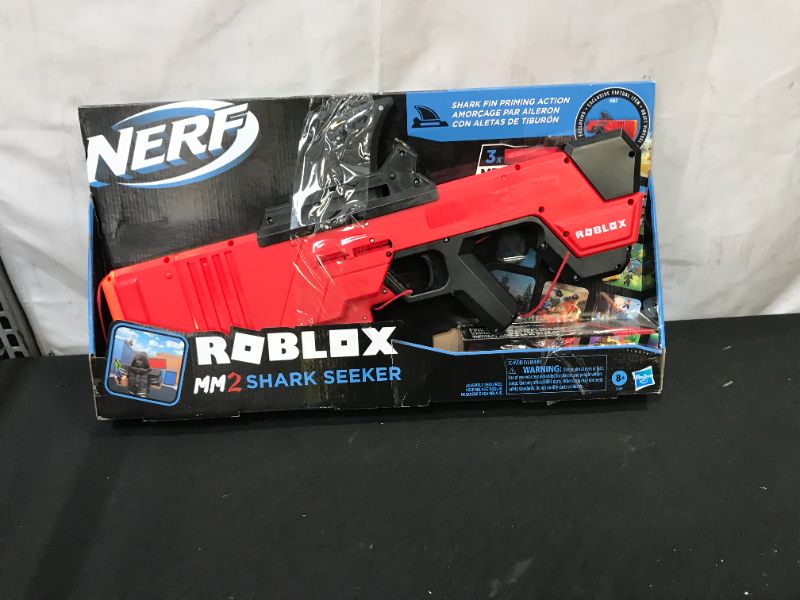 Photo 1 of Roblox Nerf MM2: Shark Seeker Dart Blaster (possibly missing pieces)