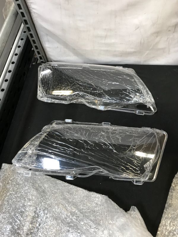 Photo 1 of 2 Pcs Front Right Left Headlight Lens Shell Covers Lamp Assembly Fit for BWM 3 Series 4 Door 1998-2001 & E46 4 Doors 2002-2004