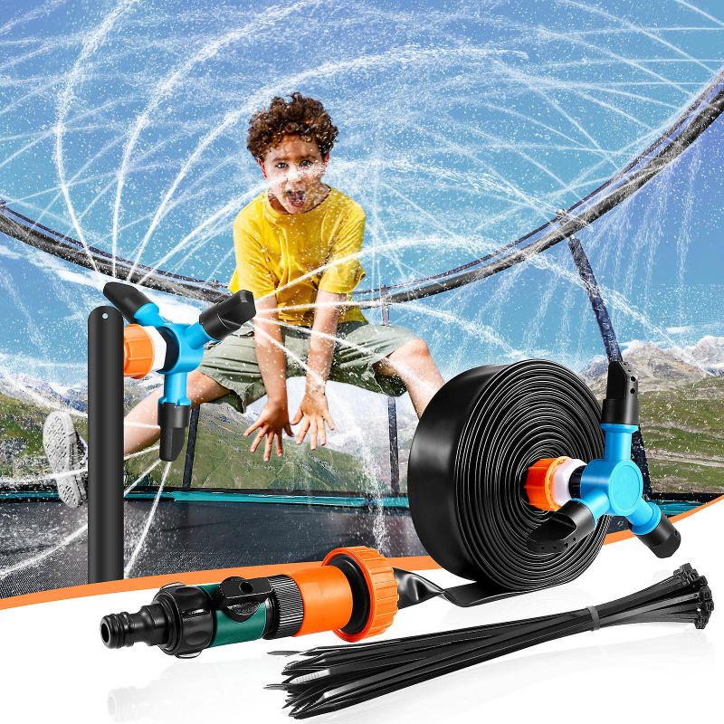 Photo 1 of Ibasetoy 12m Pvc Trampoline Sprinkler Water Play Spray Hose