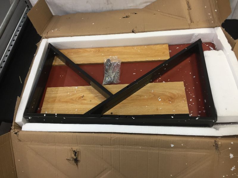 Photo 1 of computer desk (possibly missing hardware) 