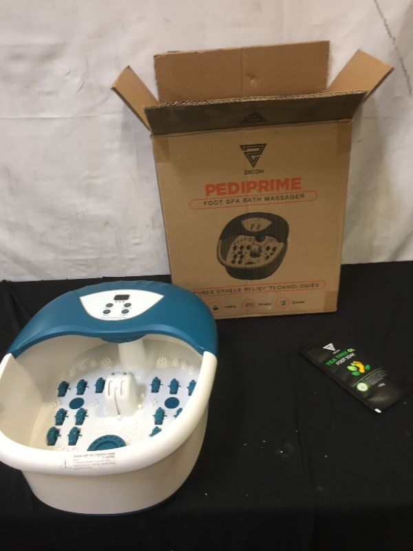 Photo 2 of 5 in 1 Foot Spa/Bath Massager with Tea Tree Oil Foot Soak with Epsom Salt - with Heat, Bubbles and Vibration, Digital Temperature Control - Mini Acupressure Massage Points - Foot Stress Relief Spa